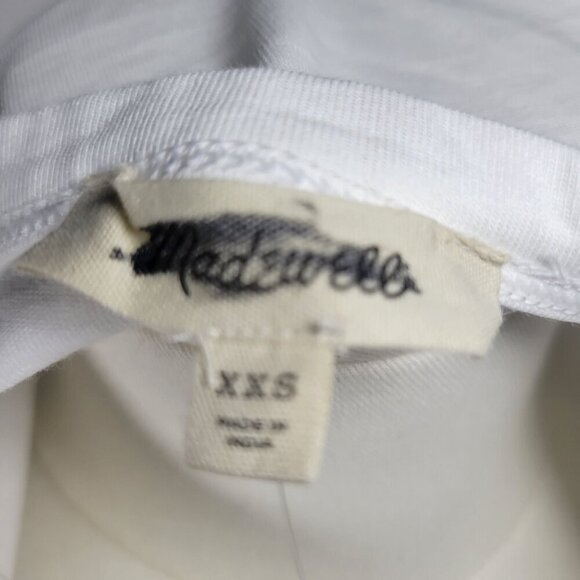 Madewell Women Casual Everyday White Cotton Perfect Crewneck T-Shirt Size XXS - Picture 5 of 10